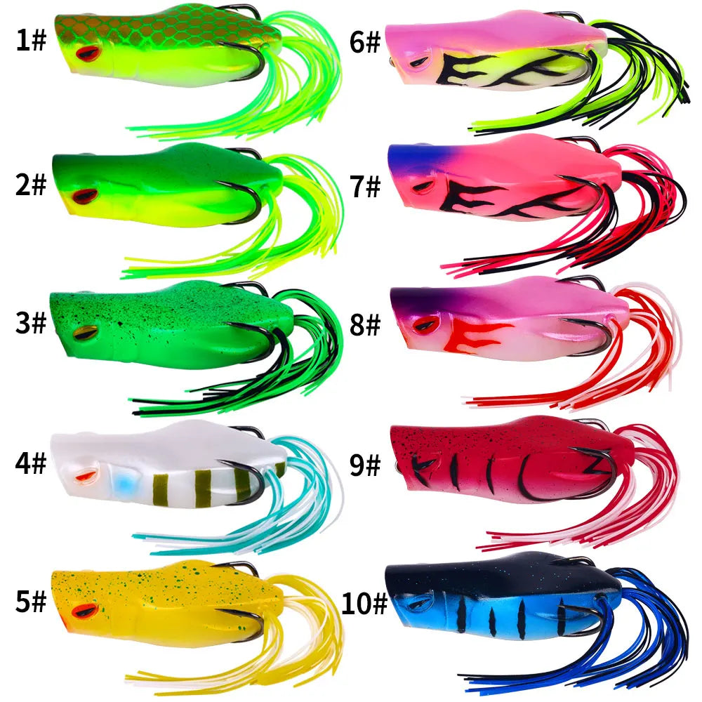 3pcs 10PCS Ray Frog Lure 7cm 14g Fishing Lure Sillicon Bait Artificial For Snakehead Bass Pike Carp Pesca bait Topwater