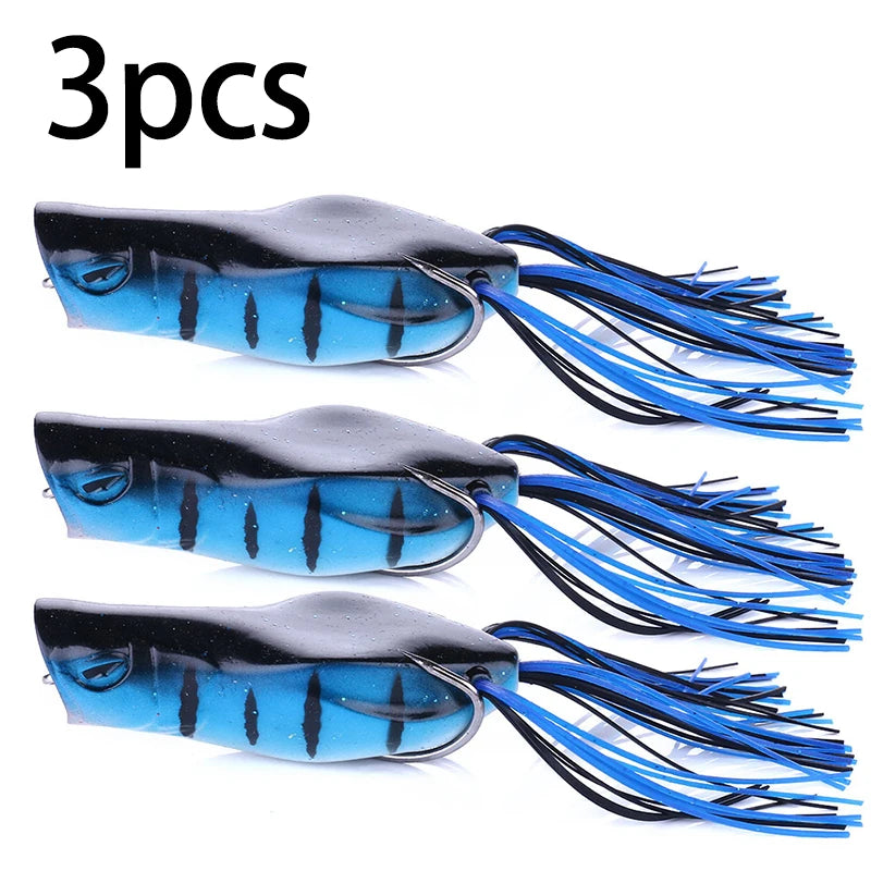 3pcs 10PCS Ray Frog Lure 7cm 14g Fishing Lure Sillicon Bait Artificial For Snakehead Bass Pike Carp Pesca bait Topwater