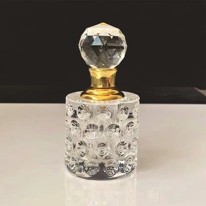 2/10pcs High-grade 3ml/5ml Empty Clear Crystal Glass Essential Oil Bottle Attar Oil /Perfume Bottle With Glass Stick