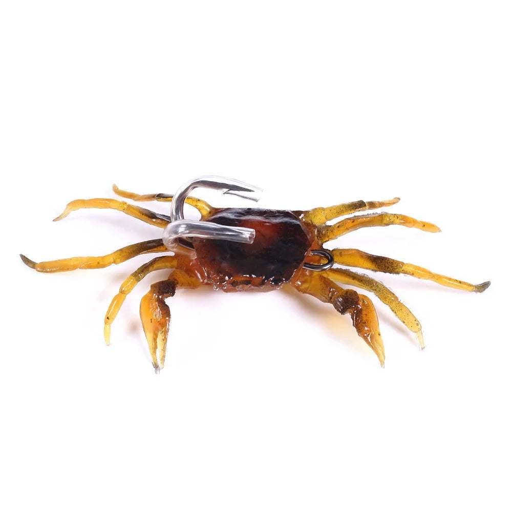 Bionic Crab Silicone Soft Bait Artificial Lifelike Fishing Lure 80mm 19g Freshwater Fish Jig Head Baits For Fishing Tackle