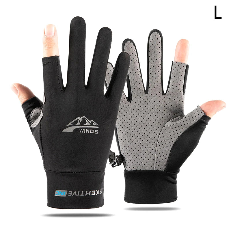 Winter Fishing Gloves 2 Finger Flip Waterproof Winter Gloves Windproof Photograph Men Women Warm Protection Fish Angling Gloves