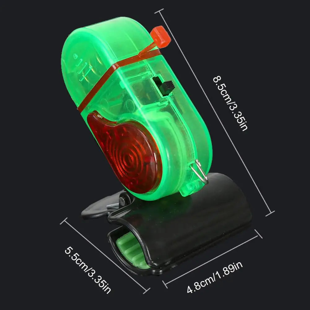 Fishing Bite Alarm Lamp with Clip 80dB Night Fishing Rod Alert Light Electronic Fish Bite Detector Strike Sensor LED Lamp