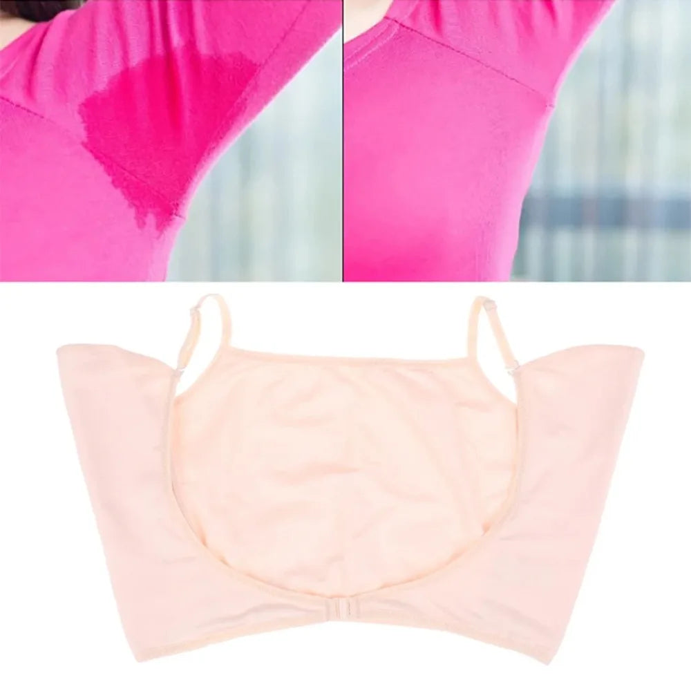 Reusable Washable Sweat Absorbing Vest T-shirt Shape Breathable Underarm Sweat Pad Thin Sweat Pads Women