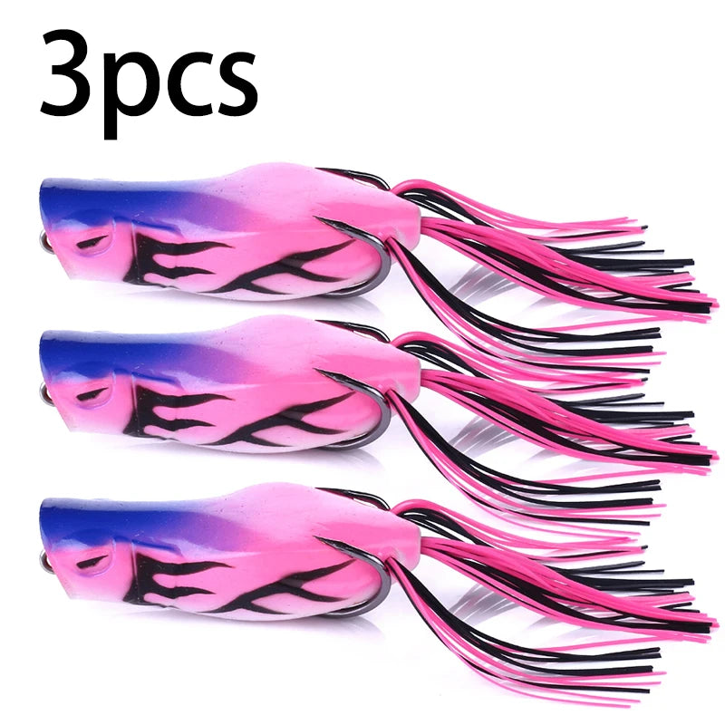 3pcs 10PCS Ray Frog Lure 7cm 14g Fishing Lure Sillicon Bait Artificial For Snakehead Bass Pike Carp Pesca bait Topwater