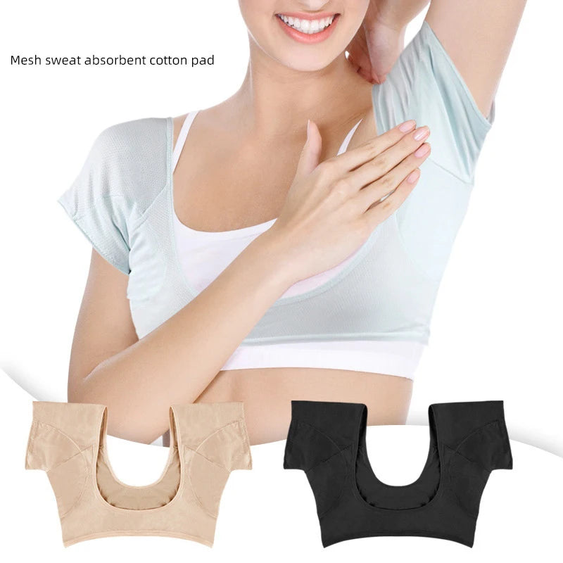 High Quality Sweat Absorbing Clothes Ultra-thin Mesh Quick-drying Chest Wrap Vest Sweat Proof Underarm Sweat Pads T-shirt Women