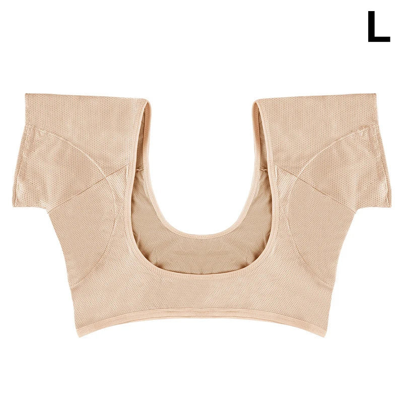 High Quality Sweat Absorbing Clothes Ultra-thin Mesh Quick-drying Chest Wrap Vest Sweat Proof Underarm Sweat Pads T-shirt Women