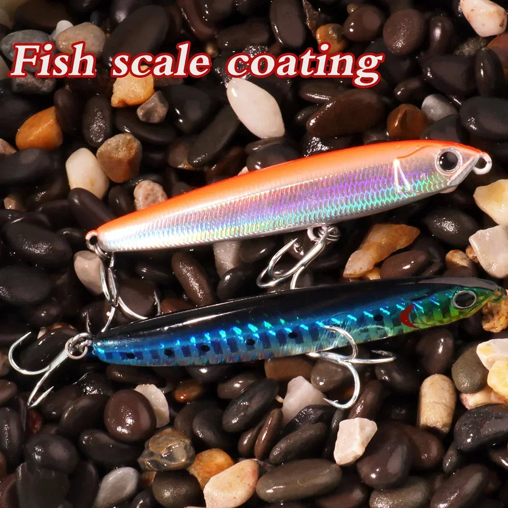 GOBAIT Sinking Pencil Bait 10g 14g 18g 24g Minnow 8cm 10cm Fishing Hook Metal Jig Wobbler Plopper Casting Gear Popper Pesca Lure