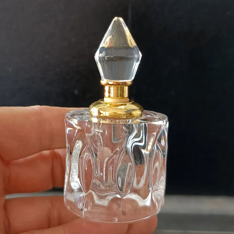 2/10pcs High-grade 3ml/5ml Empty Clear Crystal Glass Essential Oil Bottle Attar Oil /Perfume Bottle With Glass Stick