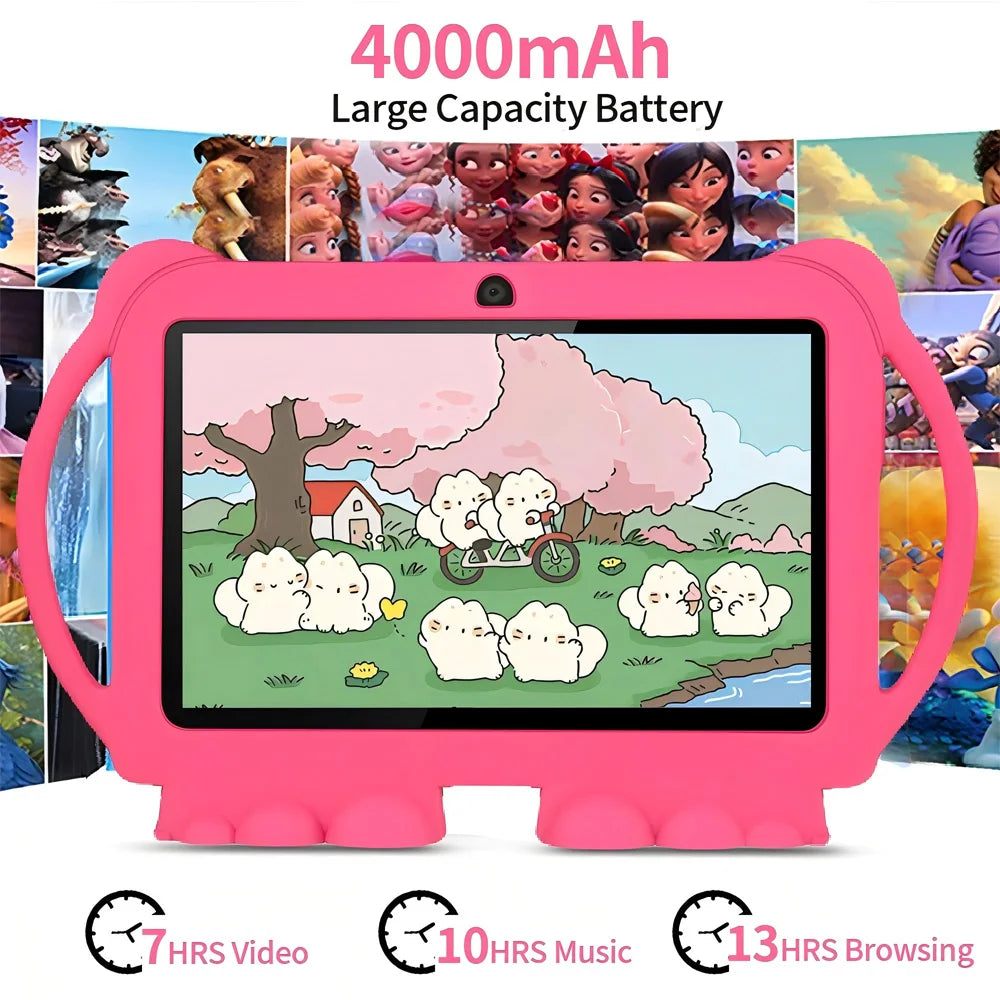 2025 New 7 Inch 5G WIFI Children's Tablet 4GB RAM 64GB ROM Portable Mini Tablet Quad Core Dual Camera 4000mAh Android 13