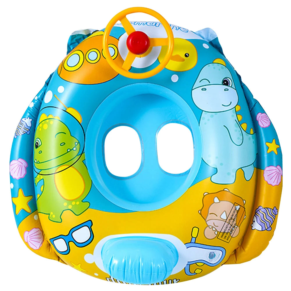 Children Inflatable Swimming Ring with Seat Baby Swimming Float Swimming Pool Toys Swim Tubes Rings for Kids Outdoor Pool Toys
