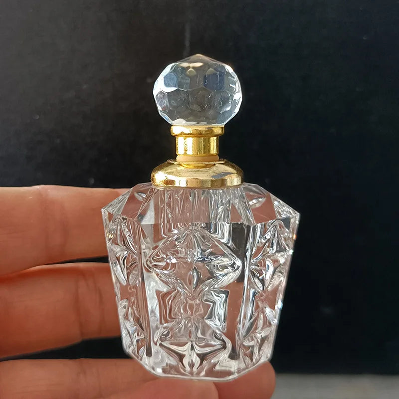 2/10pcs High-grade 3ml/5ml Empty Clear Crystal Glass Essential Oil Bottle Attar Oil /Perfume Bottle With Glass Stick