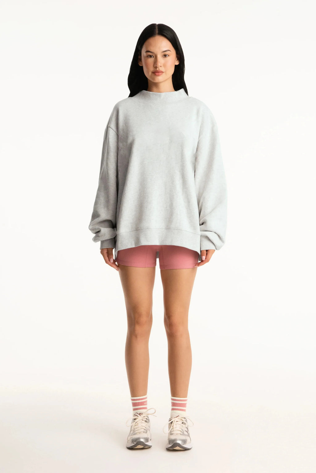 Women's Half High Collar Solid Sweatshirt Loose Knitted Pullover Soft Top Women Breathable  Warm Flexible Casual Spring Autumn T