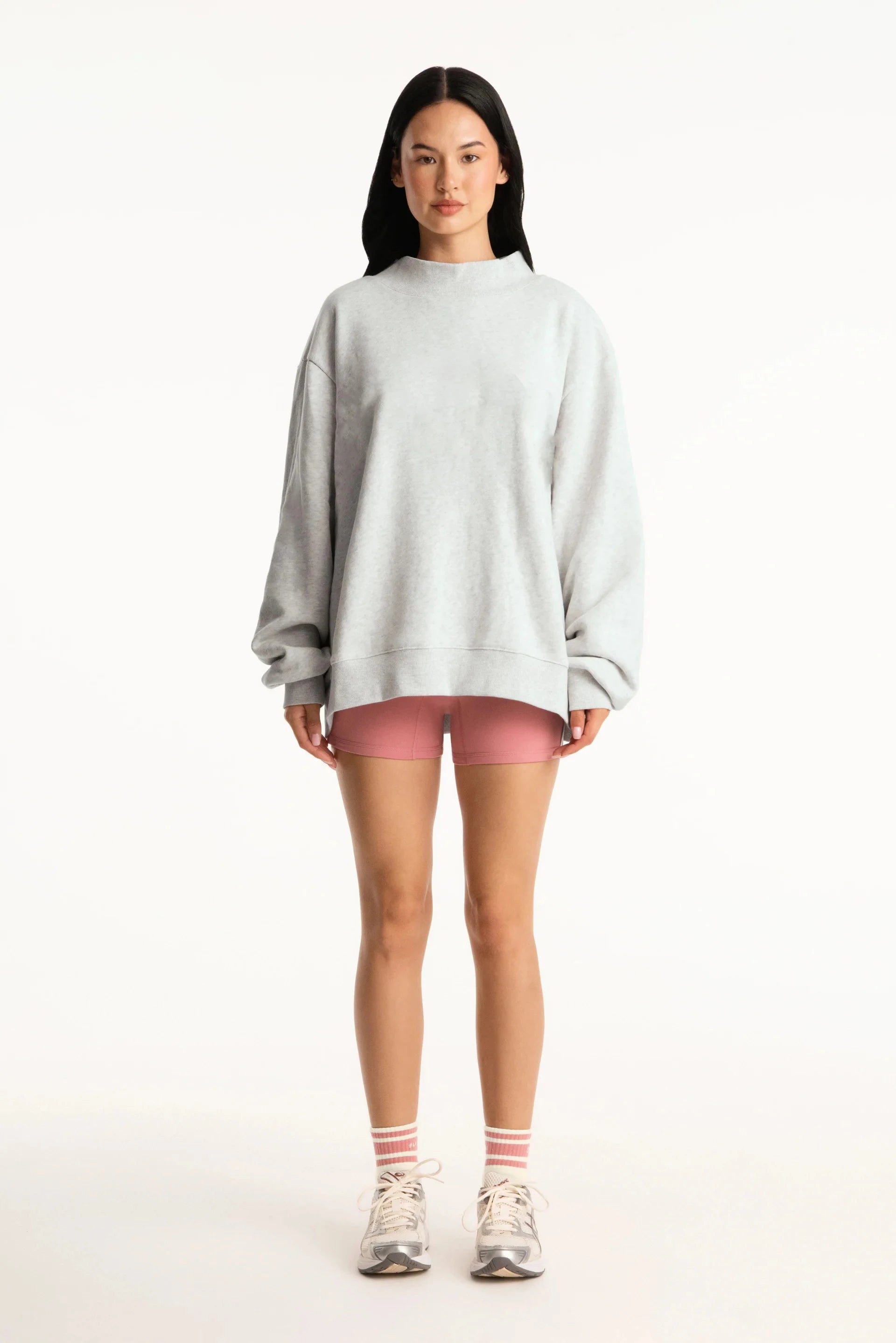 Women's Half High Collar Solid Sweatshirt Loose Knitted Pullover Soft Top Women Breathable  Warm Flexible Casual Spring Autumn T
