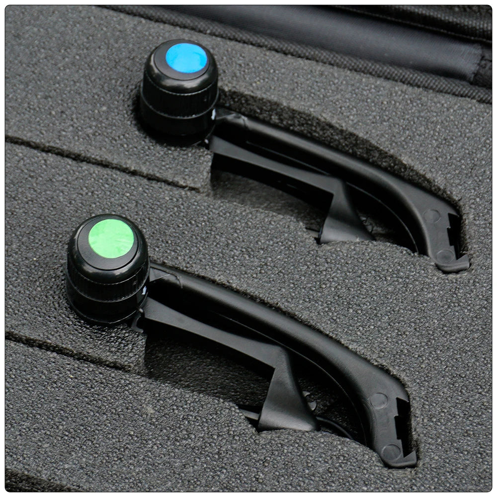 Hirisi B2005 Carp Fishing Swinger Set with Storage Case Multi-Color LED Light Adjustable Sensitivity Fishing Alarms Indicators