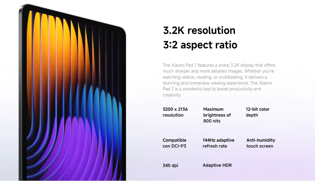 【Brand+】Xiaomi Pad 7 Global Version Mi Tablet Snapdragon 7+ Gen 3 11.2" 3.2K 144Hz Display Adreno GPU 45W Turbo charge 8850mAh
