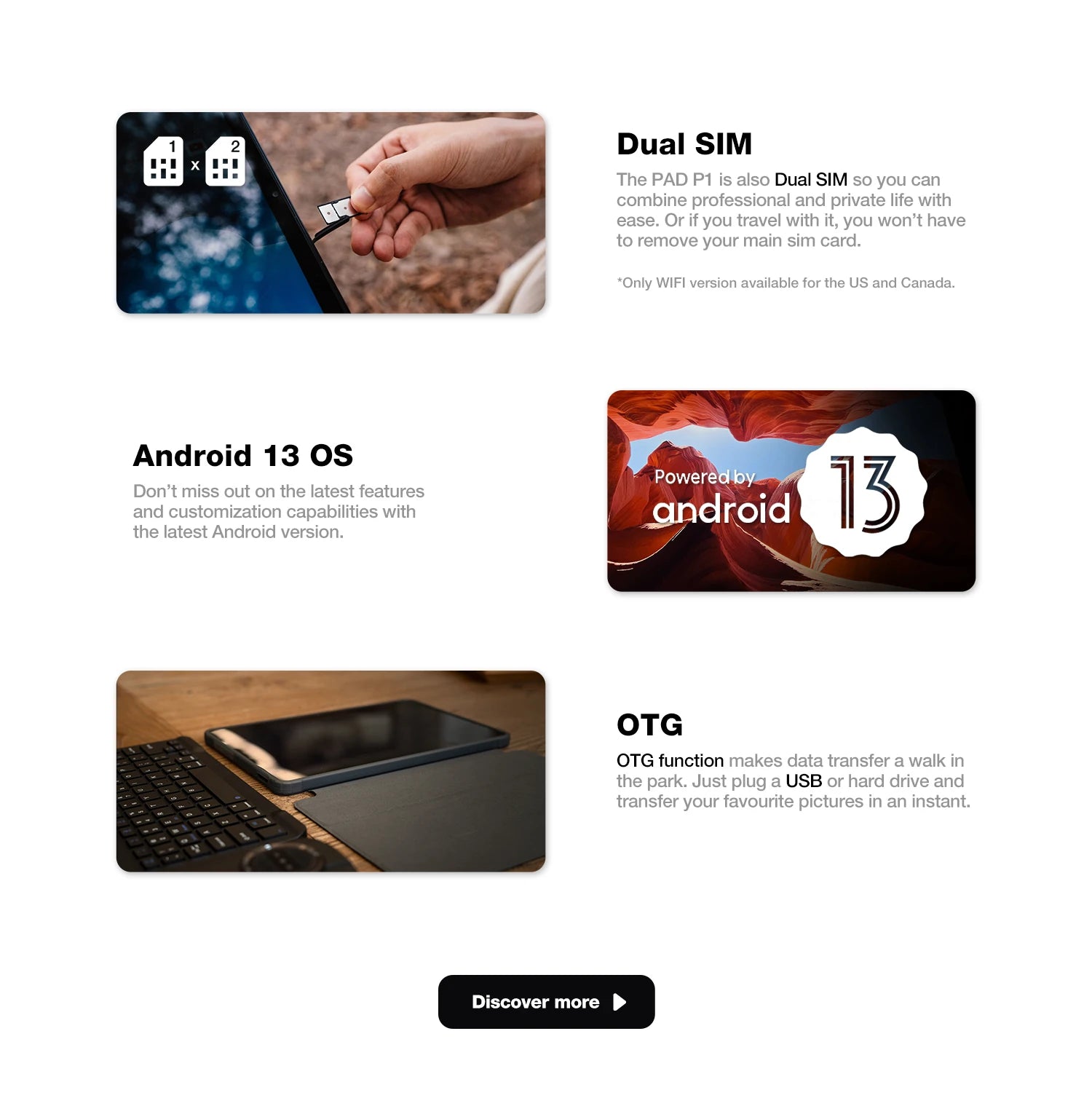 AGM PAD P1 Waterproof 10.36" FHD+ Tablet, 8GB+256GB, MTK Helio G99, 7000mAh Battery, Android Tablets + Free Drop Proof Case.