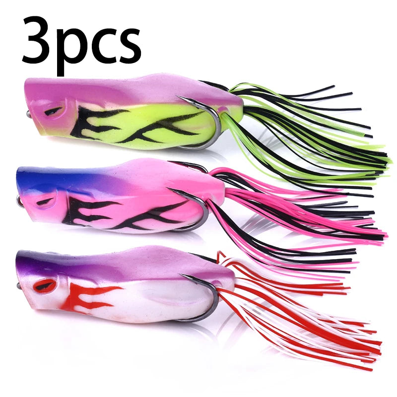 3pcs 10PCS Ray Frog Lure 7cm 14g Fishing Lure Sillicon Bait Artificial For Snakehead Bass Pike Carp Pesca bait Topwater