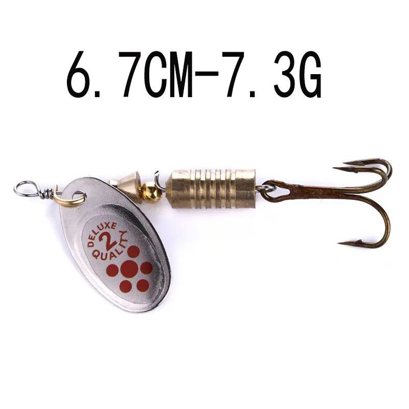 5g Spinnerbait Metal Fishing Lure Artificial Bait Fishing Tackle Feather Hook Spoon Bait with Bright Color