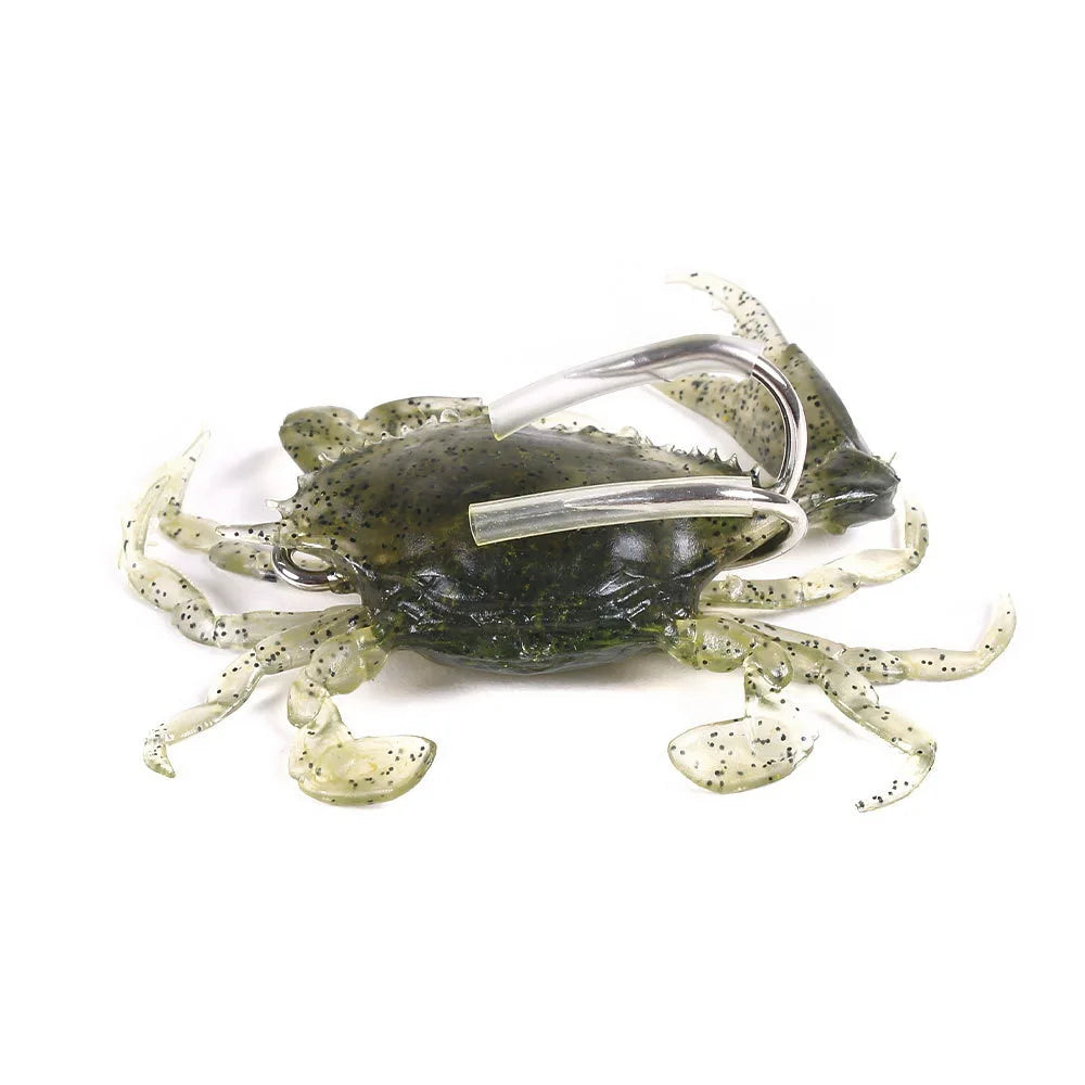 Bionic Crab Silicone Soft Bait Artificial Lifelike Fishing Lure 80mm 19g Freshwater Fish Jig Head Baits For Fishing Tackle