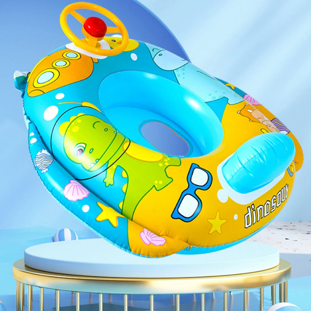 Children Inflatable Swimming Ring with Seat Baby Swimming Float Swimming Pool Toys Swim Tubes Rings for Kids Outdoor Pool Toys