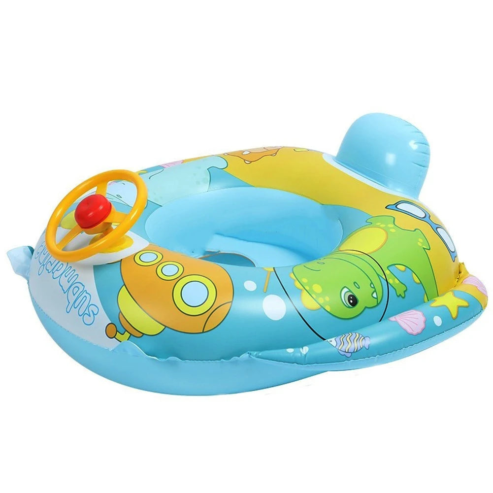 Children Inflatable Swimming Ring with Seat Baby Swimming Float Swimming Pool Toys Swim Tubes Rings for Kids Outdoor Pool Toys
