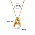 Vintage Stainless Steel Balloon Bubble Chunky Letter Necklace for Women 18K Gold Plated Initial Necklaces Collar Jewelry Gift