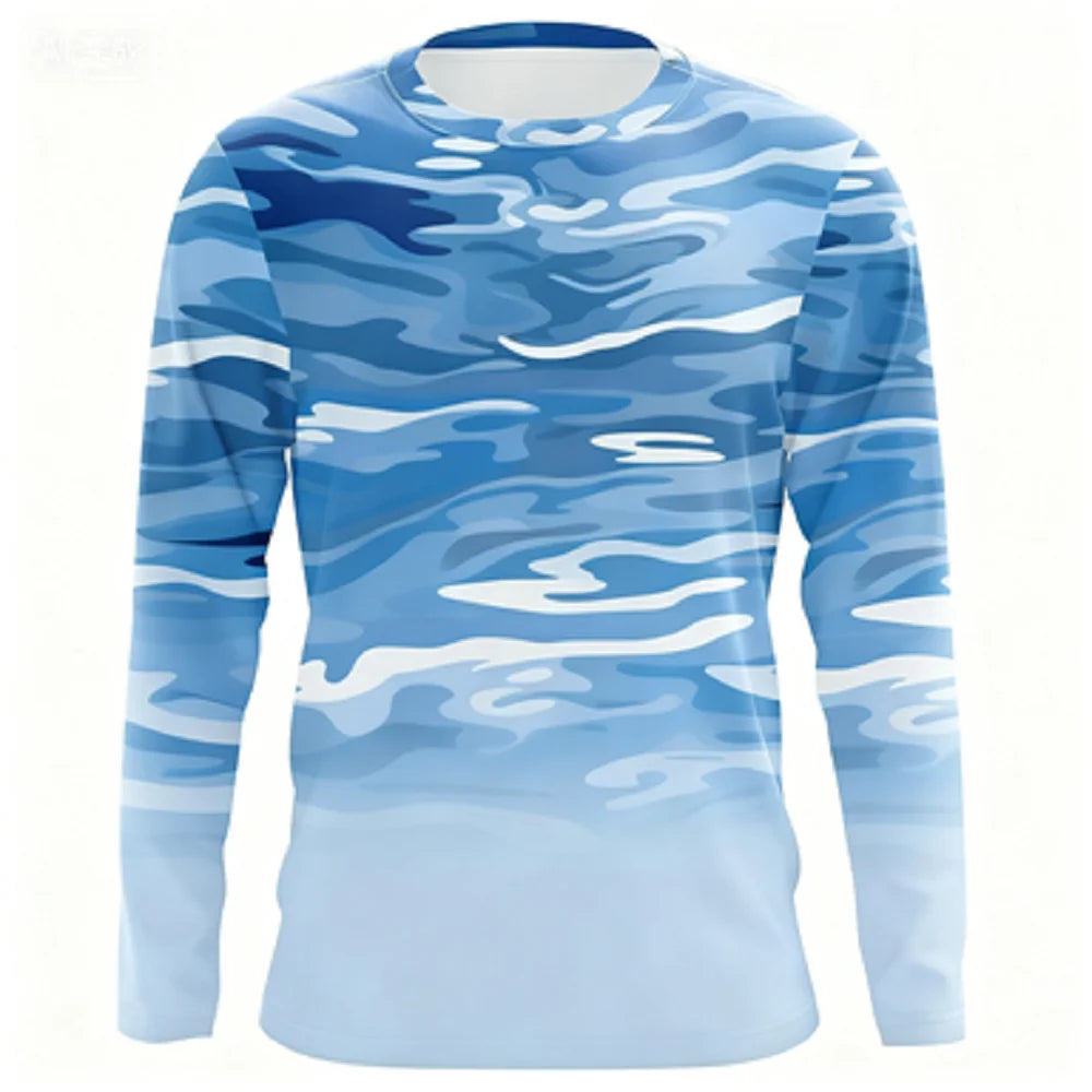 3D Creative Printed Fishing Clothes Diverse Cool Patterns Breathable Sunscreen And Quick Drying Top Outdoor Fishing Casual Wear