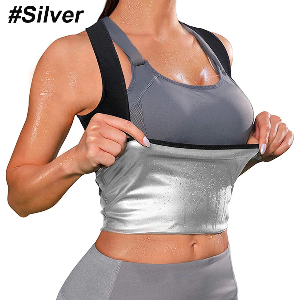 1PCS Women’s Sweat Vest for Weight Loss – Heat-Trapping Sauna Tank Top, Slimming Workout Shirt with Compression for Faster Sweat