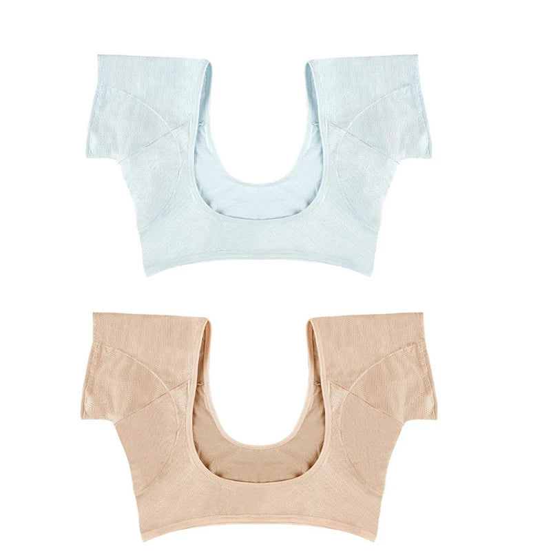 High Quality Sweat Absorbing Clothes Ultra-thin Mesh Quick-drying Chest Wrap Vest Sweat Proof Underarm Sweat Pads T-shirt Women