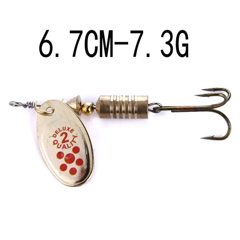 5g Spinnerbait Metal Fishing Lure Artificial Bait Fishing Tackle Feather Hook Spoon Bait with Bright Color
