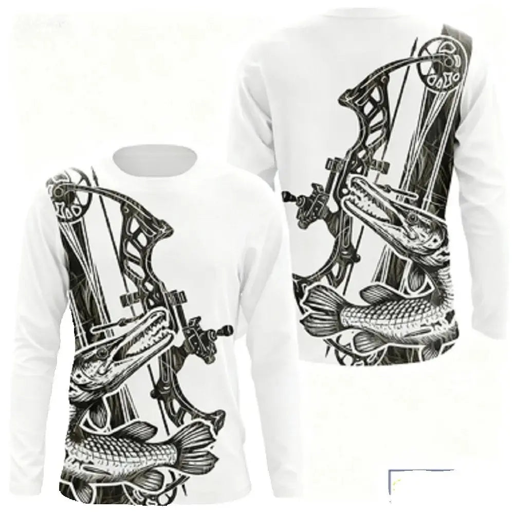 3D Creative Printed Fishing Clothes Diverse Cool Patterns Breathable Sunscreen And Quick Drying Top Outdoor Fishing Casual Wear