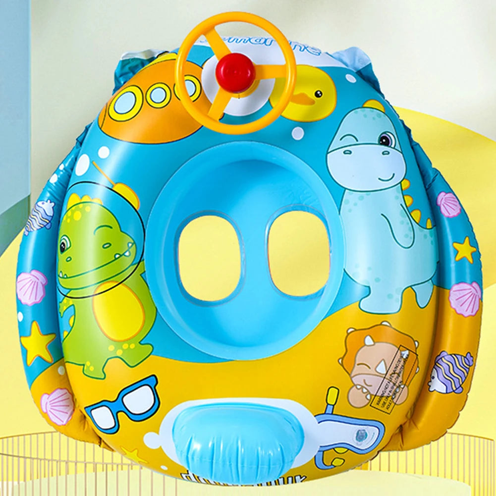 Children Inflatable Swimming Ring with Seat Baby Swimming Float Swimming Pool Toys Swim Tubes Rings for Kids Outdoor Pool Toys