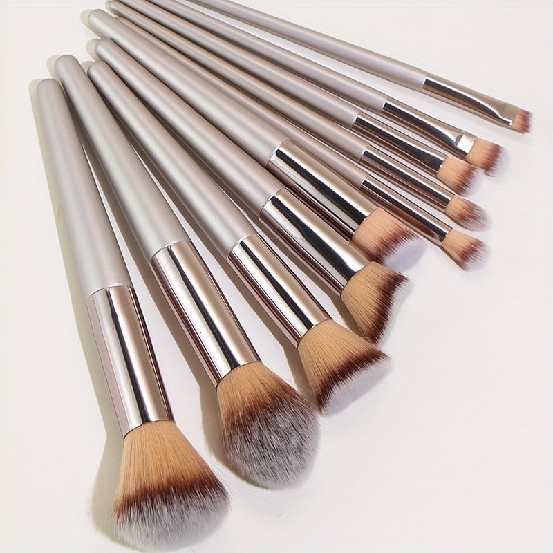 10 Champagne New Makeup Brush Popular Makeup Tool foundation make-up Brush