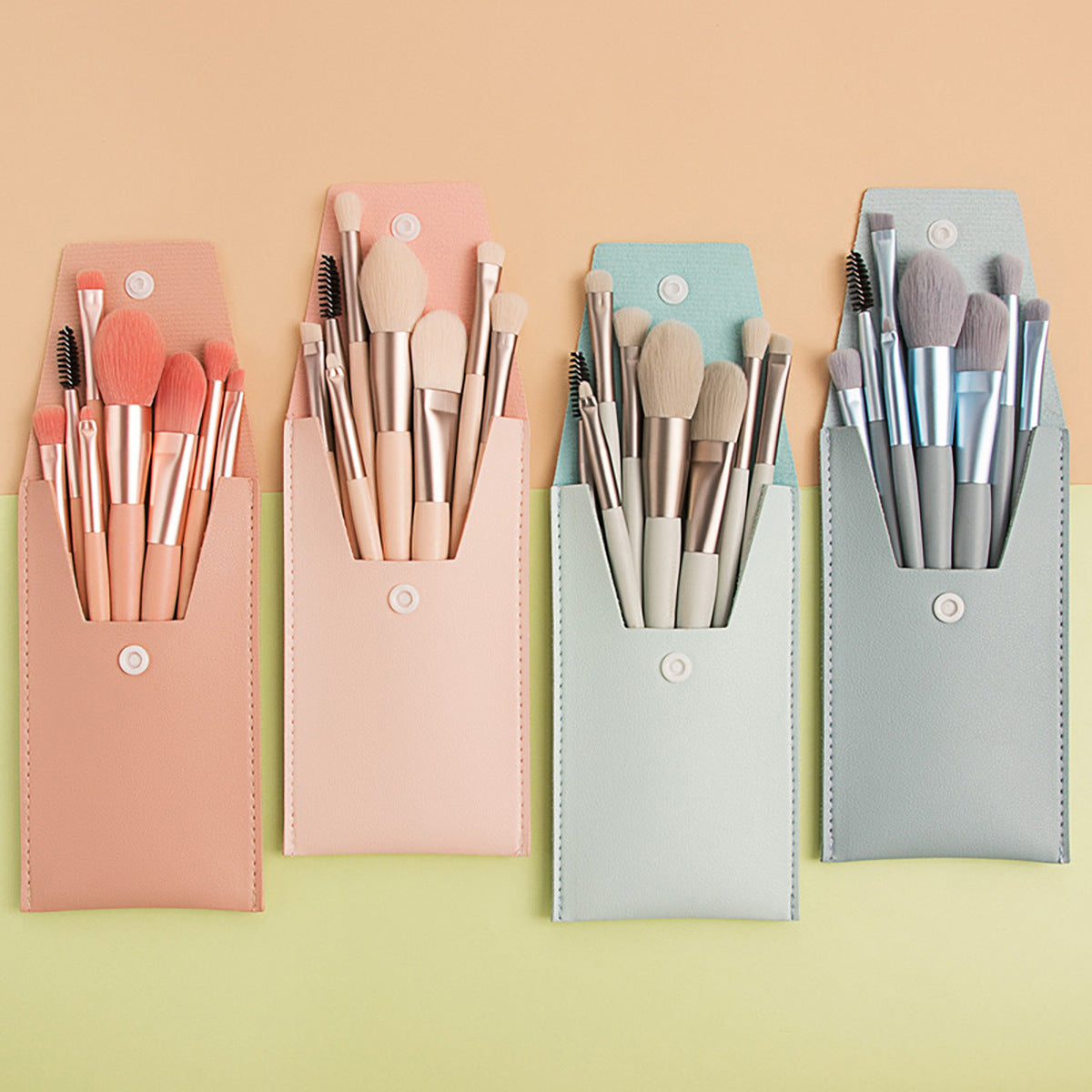 Makeup Brushes/Bags, 8pcs Portable Soft Makeup Brushes Set for Eyeshadow Foundation Powder Concealer Lip Blush Makeup (Multicolor with Bag) - Gift Set Mother'S Day Gift