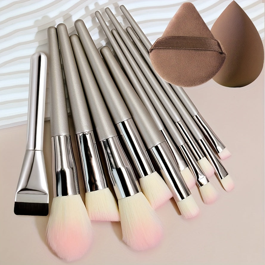 10 Champagne New Makeup Brush Popular Makeup Tool foundation make-up Brush