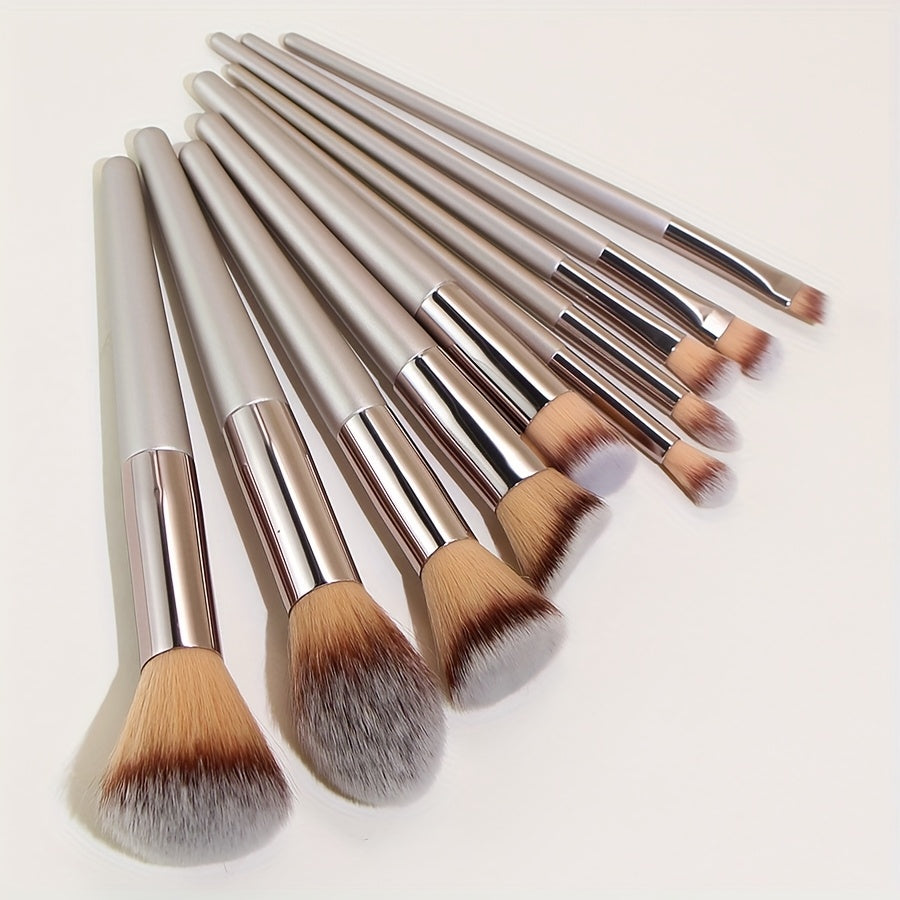10 Champagne New Makeup Brush Popular Makeup Tool foundation make-up Brush