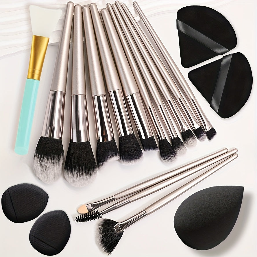 10 Champagne New Makeup Brush Popular Makeup Tool foundation make-up Brush