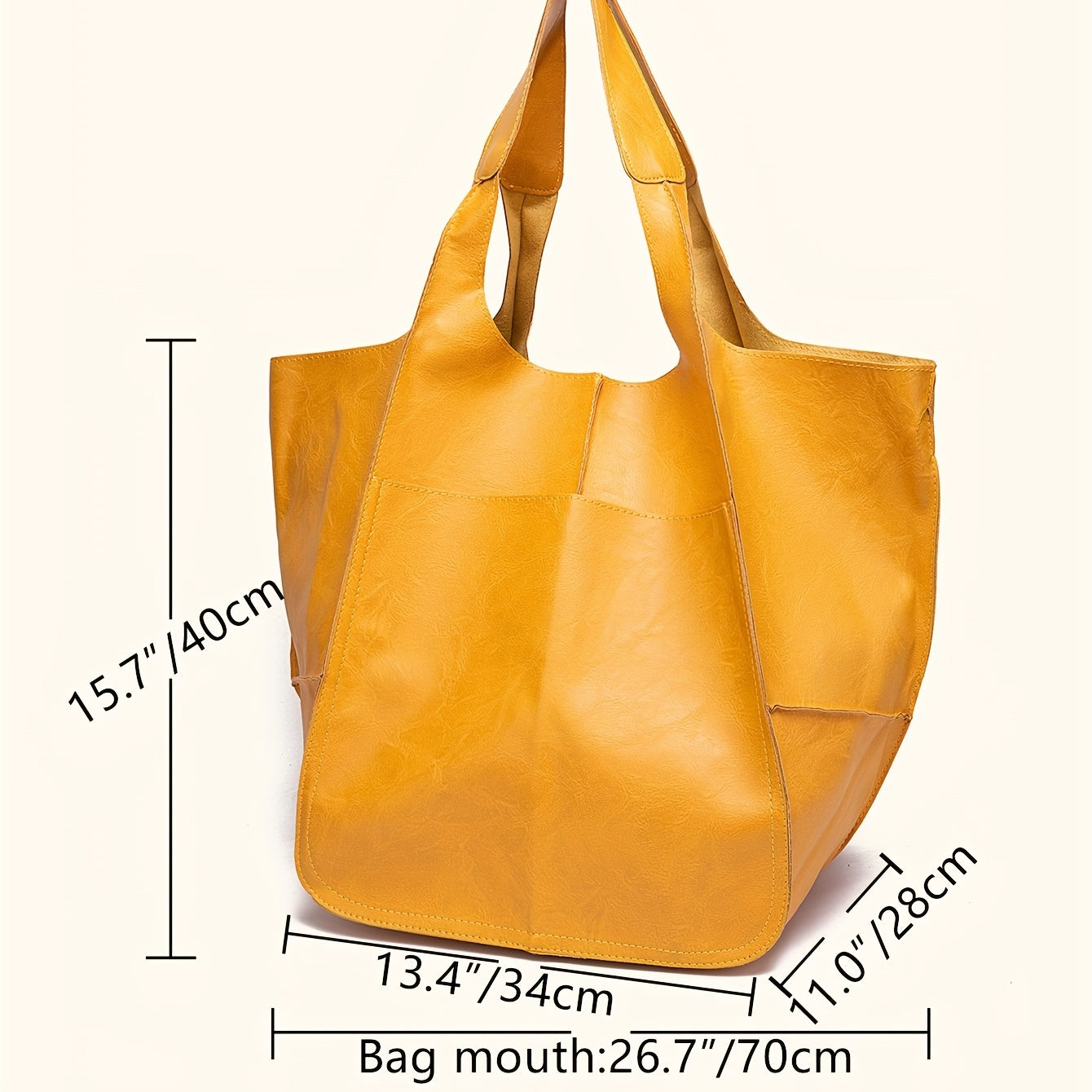 MAJUE Vintage Beach Tote Bag, Large Heavy-Duty with Fixed Shoulder Strap, for Pool Travel Shopping, Elegant Solid, Easy-Care Handbags