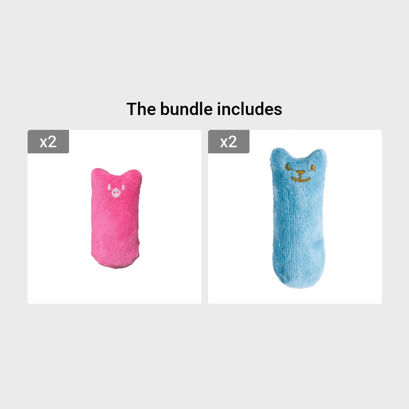 1pc Cat Design Cat Teaser Toy Containing Squeaky Plush Pillow Toy Interactive Pet Supply
