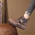Womens High Top Casual Thick Soled Height Increasing Boots