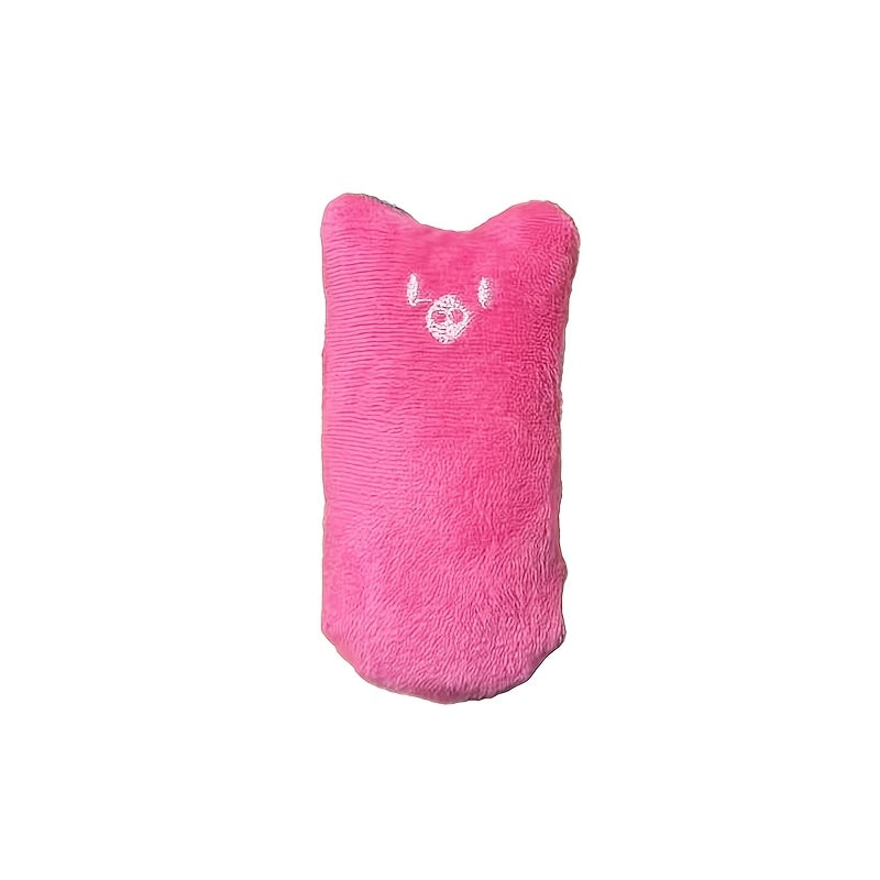 1pc Cat Design Cat Teaser Toy Containing Squeaky Plush Pillow Toy Interactive Pet Supply