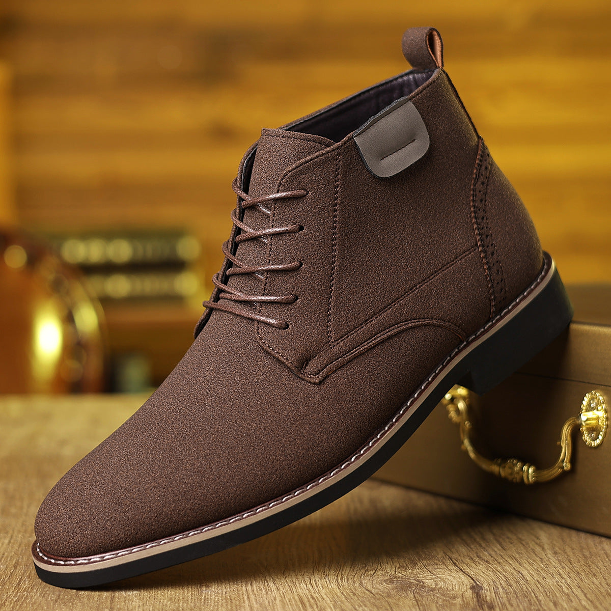Martin Boots Men's British Style High-top Leather Shoes